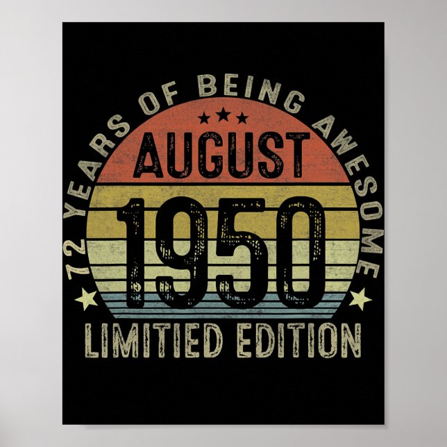 Poster Cadeaux de 71 ans Août 1951 Édition limitée (Devant)