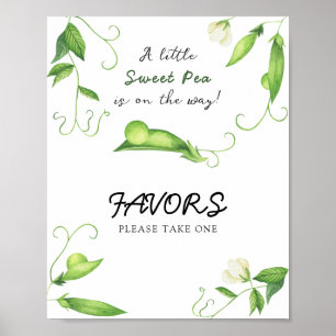 Poster Cadeaux de baby shower Little Pea