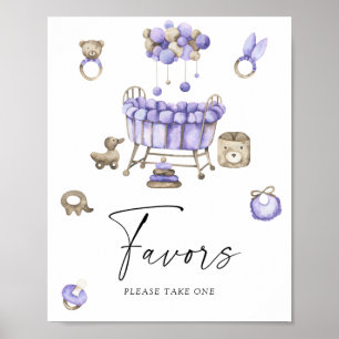 Poster Cadeaux de baby shower pour la nurserie