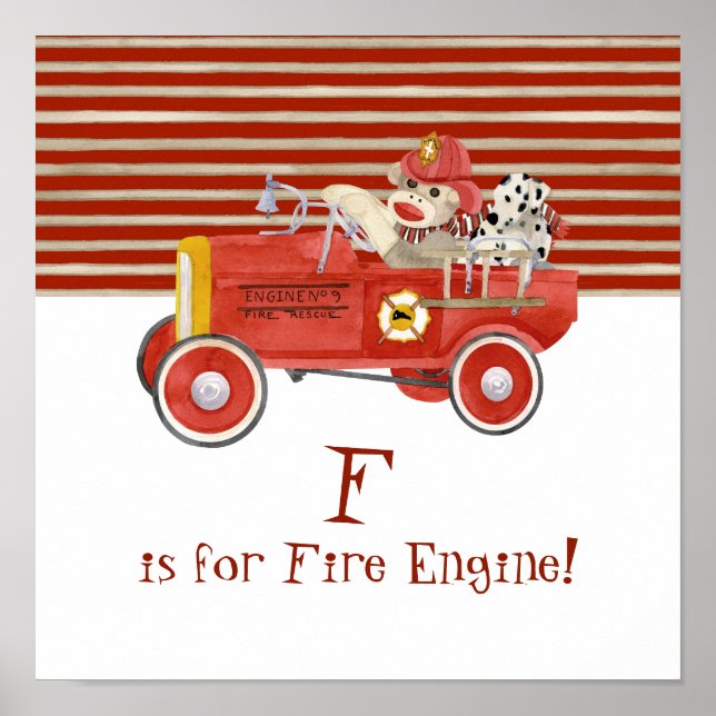 Poster Cadeaux de bébé garçon avec singe en chaussette ré (Devant)