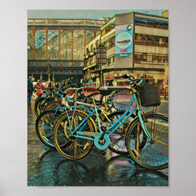 Poster Cadeaux de cycliste pour papa (Devant)