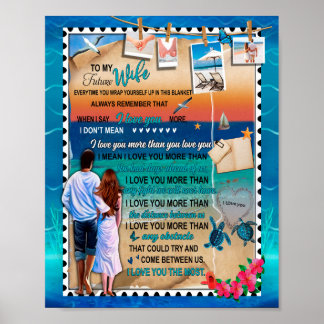 Poster Cadeaux de femme | Lettre À Ma Femme Amour Du Mari