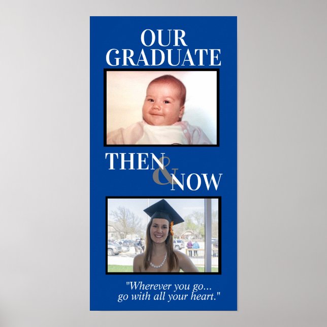 Poster Cadeaux de graduation personnalisés, cadre de grad (Devant)