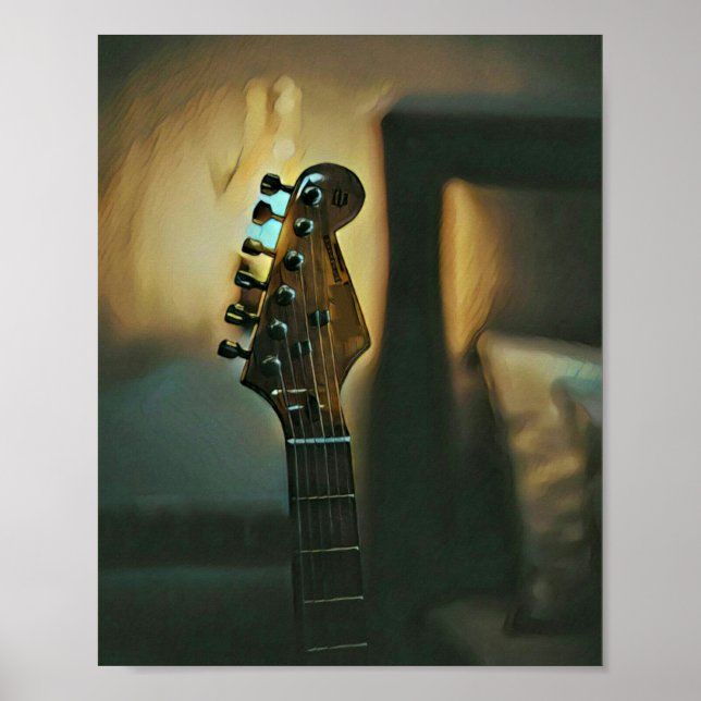 Poster Cadeaux de guitare vintages (Devant)