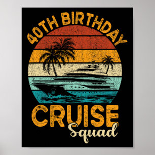 Poster Cadeaux de l'équipe de croisière pour les 40 ans 2