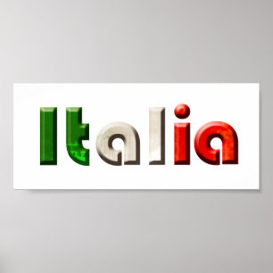 Poster Cadeaux de logo Italia pour Italiens et Italiens a