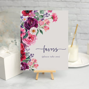 Poster Cadeaux de mariage floraux audacieux