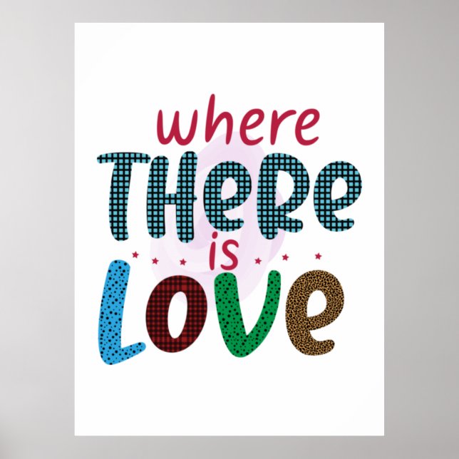 Poster Cadeaux de mariage | Où Il Y A L'Amour (Devant)