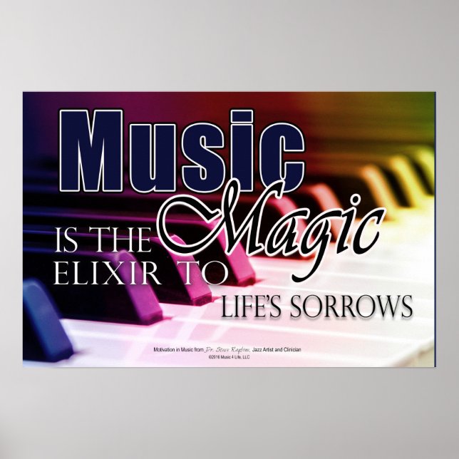 Poster Cadeaux de musique Étudiants de piano - Musique (Devant)