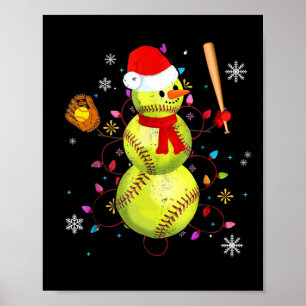 Poster Cadeaux de Noël drôles de bonhomme de neige Softll