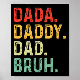 Poster Cadeaux de Papa Dada Drôle pour Hommes Fête des Pè