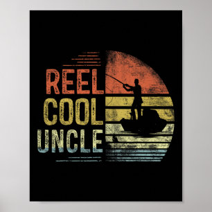Poster Cadeaux de pêche Oncle vraiment cool Anniversaire