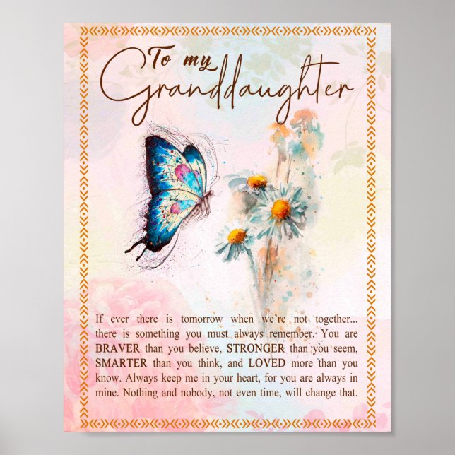Poster Cadeaux de petite fille | De la famille grand-mère (Devant)