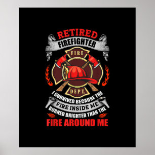 Poster Cadeaux De Retraite Des Pompiers Pour Hommes 2021