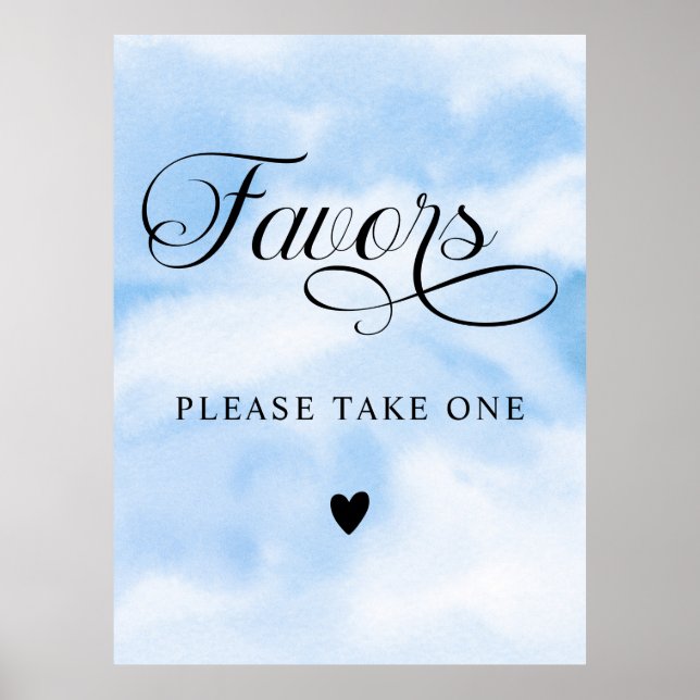 Poster Cadeaux de Salle de Mariage Moderne Cloud Nine (Devant)