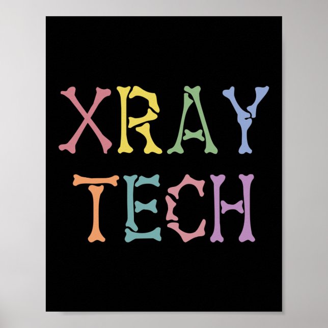 Poster Cadeaux de technologue en radiographie de Xray Tec (Devant)