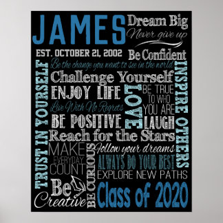 Poster Cadeaux d'enseignement supérieur inspiré, Classe d