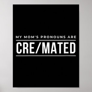 Poster Cadeaux d'humour sombre pour femmes Les pronoms de