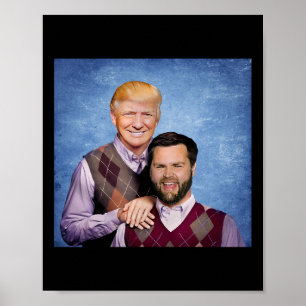 Poster Cadeaux drôles de frères Trump Vance 2024 Trump et