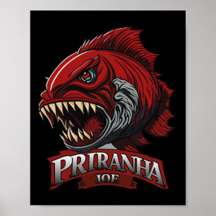 Poster Cadeaux drôles pour amateur de Piranha-joe Vêtemen