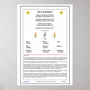 Poster Cadeaux du Saint-Esprit