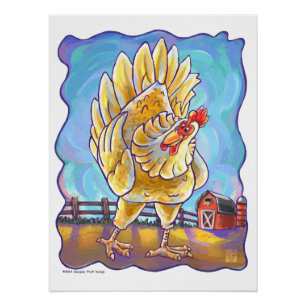 Poster Cadeaux et accessoires de poulet