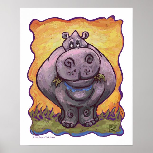 Poster Cadeaux et accessoires Hippopotamus (Devant)