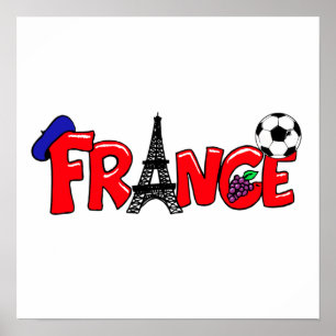 Poster Cadeaux français de passionés du football de