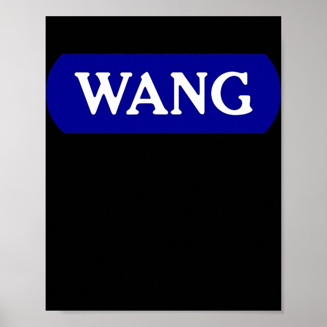 Poster Cadeaux Geeks pour hommes WANG Nerd Ordinateur (Devant)