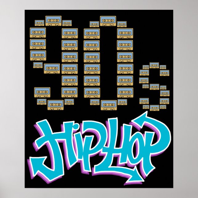 Poster Cadeaux Hip hop des années 90 Hip hop classique (Devant)