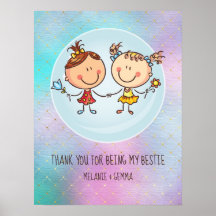 Cadeaux mignons BFF Besties Kawaii pour filles et