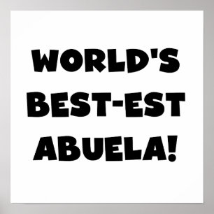 Poster Cadeaux noirs et blancs du Meilleur-est Abuela du 
