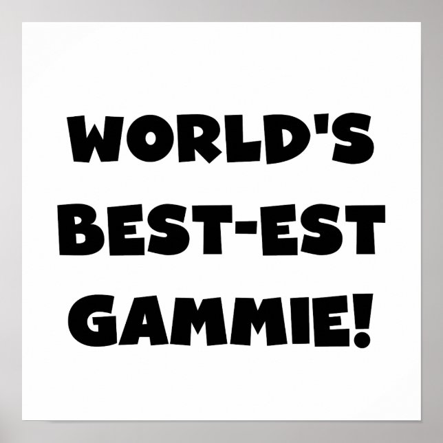 Poster Cadeaux noirs et blancs du Meilleur-est Gammie du  (Devant)