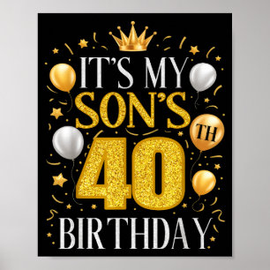 Poster Cadeaux pour les 40 ans de mon fils 40 ans