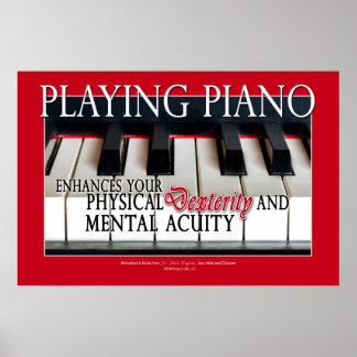 Poster Cadeaux pour les étudiants en piano - Éducation en