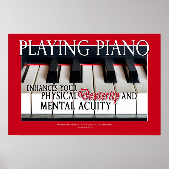 Poster Cadeaux pour les étudiants en piano - Éducation en (Devant)