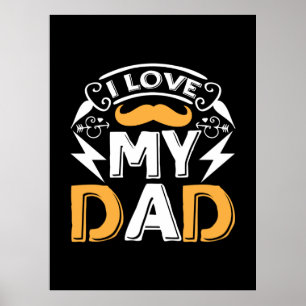 Poster Cadeaux pour Papa   J'aime mon Papa