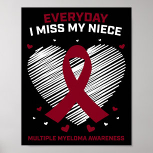Poster Cadeaux Sang Cancer Produits Niece Myeloma Multipl