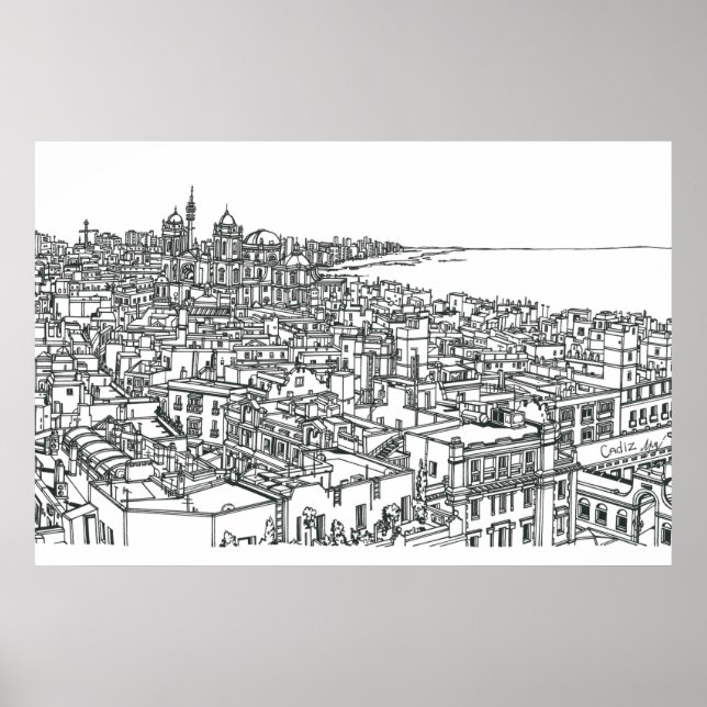 Poster Cadix Espagne (Devant)