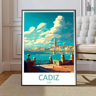 Poster Cadiz Travel Print Wall Art Cadiz Wall Hanging Hom