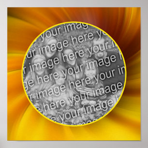 Poster Cadre Brown Jaune Whirlpool Ajouter Votre Propre P