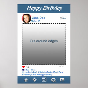 Poster Cadre de accessoires pour Photobooth Instagram pou