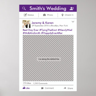 Poster Cadre de fête pour photomaton sur les médias socia