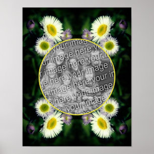 Poster Cadre de marguerite Wild Fleabane Créez votre prop