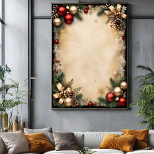 Poster Cadre de Noël vintage