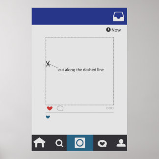 Poster Cadre de photomaton de mariage de style Instagram