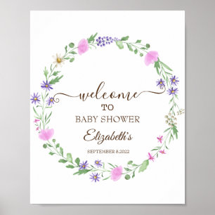 Poster Cadre de Prairie de Fleurs Sauvages