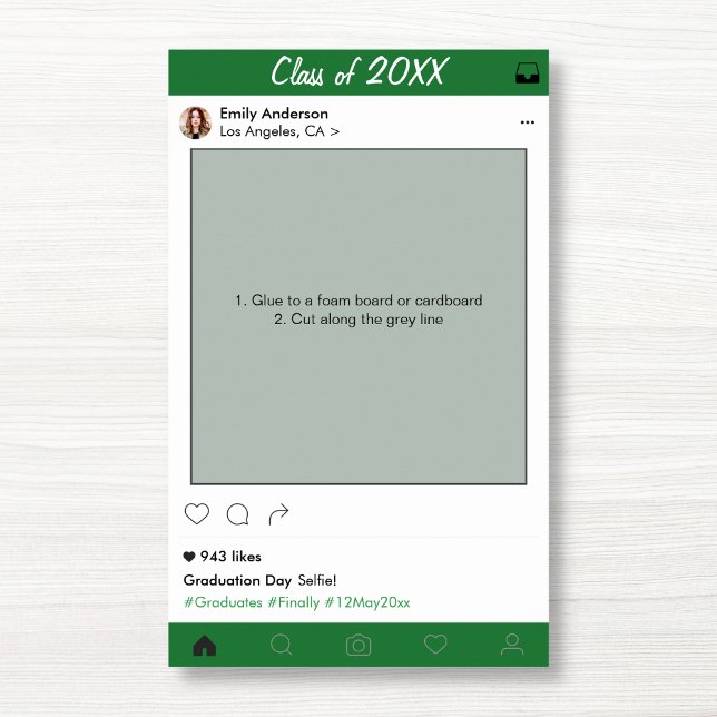 Poster Cadre de remise de diplômes Prop de fête Photoboot (Créateur téléchargé)