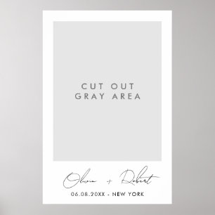 Poster Cadre de selfie minimaliste Mariage