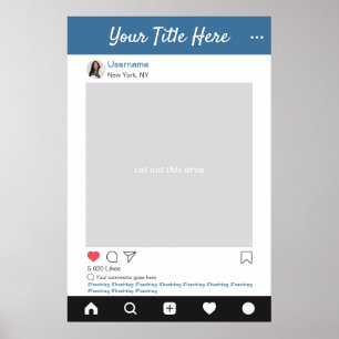 Poster Cadre de selfie pour photo prop personnalisé Insta